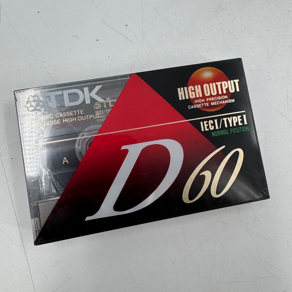 TDK D60 IEC TYPE I NORMAL POSITION HIGH OUTPUT DYNAMIC CASSETTE‎ TAPE 60 MIN